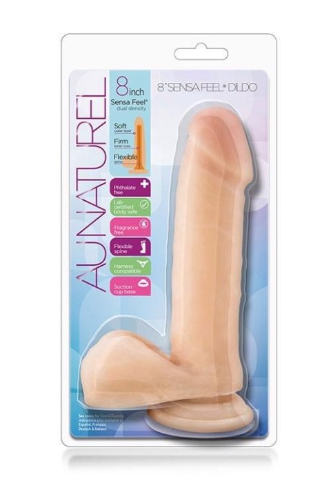 TONGA AU NATUREL 8INCH SENSA FEEL DILDO BEIGE