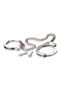 TONGA FETISH FANTASY SERIES METAL LEG CUFFS SILVER