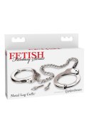 TONGA FETISH FANTASY SERIES METAL LEG CUFFS SILVER
