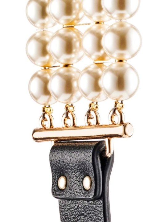 TONGA GUILTY PLEASURE LUMINIOUS PEARL LEASH AND COLLAR