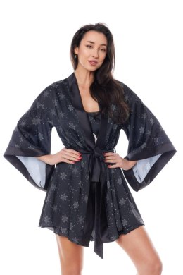 ANAIS APPAREL LUXURY LINGERIE ASTER ROBE BLACK XS