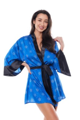 ANAIS APPAREL LUXURY LINGERIE ASTER ROBE BLUE L/XL