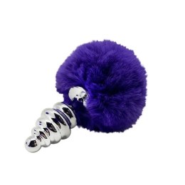 CNEX A.I.E.,S.L. Plug-Metal Anal Fluffly Twist Plug S Dark Purple