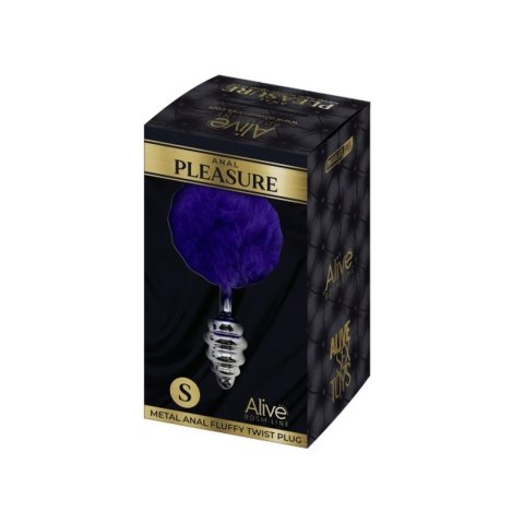 CNEX A.I.E.,S.L. Plug-Metal Anal Fluffly Twist Plug S Dark Purple