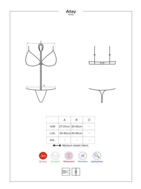Obsessive - Amocarat Sp. z o.o. Bielizna-Ailay body czarne L/XL