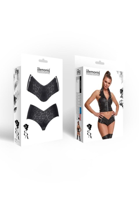 Demoniq - Hyperion Mariusz Senger Bielizna - BRALEX001 szorty czarne rozmiar L