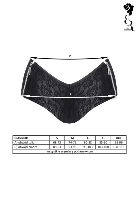 Demoniq - Hyperion Mariusz Senger Bielizna - BRALEX001 szorty czarne rozmiar L
