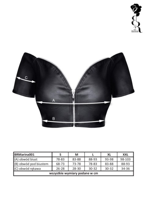 Demoniq - Hyperion Mariusz Senger Bielizna - BRMARINA001 top czarny rozmiar L