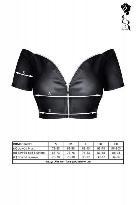 Demoniq - Hyperion Mariusz Senger Bielizna - BRMARINA001 top czarny rozmiar S