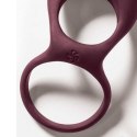 Intimate Distribution Pierścień- Vibrating Double Cockring Daydream Wine Red