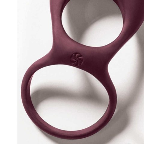 Intimate Distribution Pierścień- Vibrating Double Cockring Daydream Wine Red