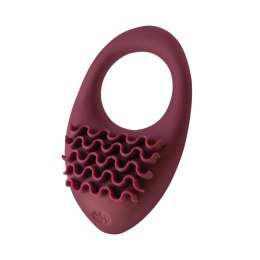 Intimate Distribution Rechargeable Vibro cockring Pure Passion Stellar Wine Red
