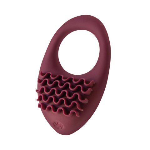 Intimate Distribution Rechargeable Vibro cockring Pure Passion Stellar Wine Red