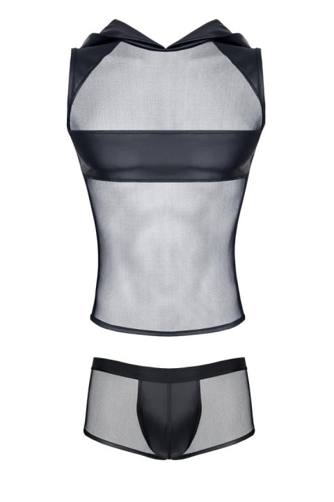 Regnes - Sengerbrands.com Męski komplet z elastycznej siatki i weetlooka: t-shirt z kapturem, szorty S