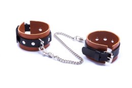 WHIPS - PPH GRAS Kajdanki-WHIPS kajdanki męskie na ręce, koniakowe