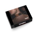 WHIPS - PPH GRAS Wiązania-WHIPS obroża męska ze smyczą, koniakowa