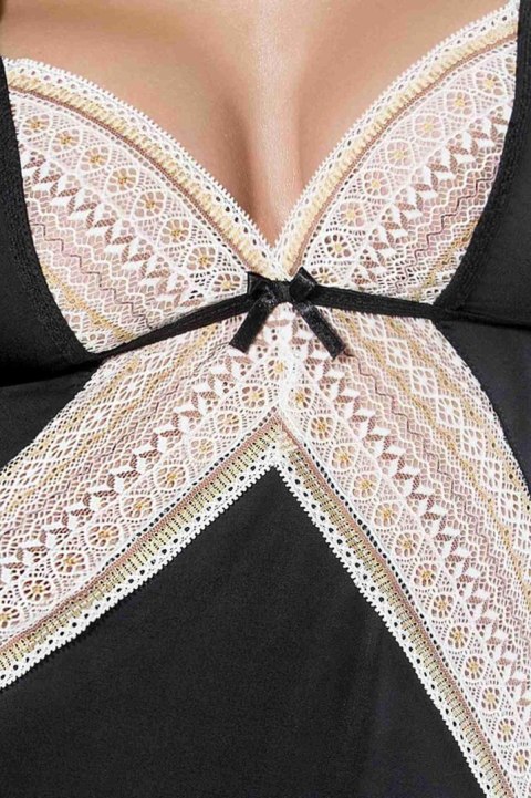 Casmir - FHU MATAR Bielizna-CONNIE CHEMISE black L/XL - Casmir