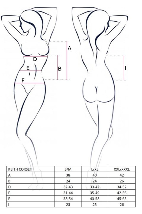 Casmir - FHU MATAR Bielizna-KEITH CORSET black S/M - Casmir