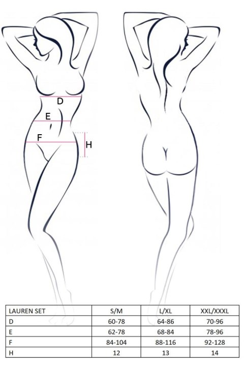 Casmir - FHU MATAR Bielizna-LAUREN SET WITH OPEN BRA black XXL/XXXL - Casmir