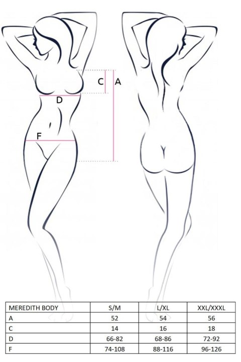 Casmir - FHU MATAR Bielizna-MEREDITH BODY black L/XL - Casmir