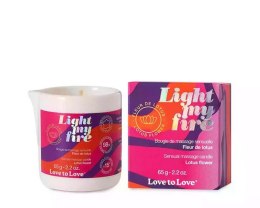DORCELl - Lovely Planet LIGHT MY FIRE - MASSAGE CANDLE - LOTUS FLOWER 65G / 2.2OZ.