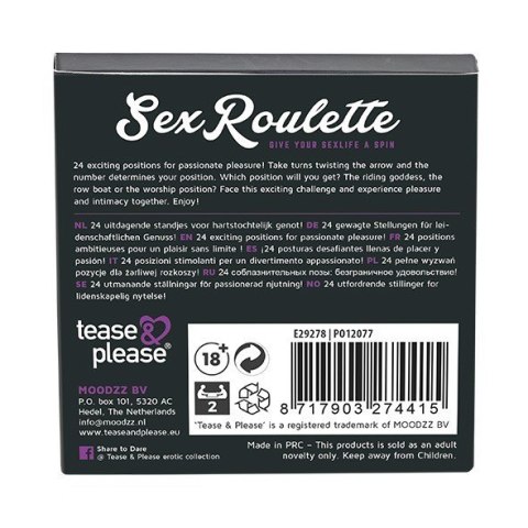 Gra Erotyczna Ruletka Sex Roulette Kamasutra Tease&Please