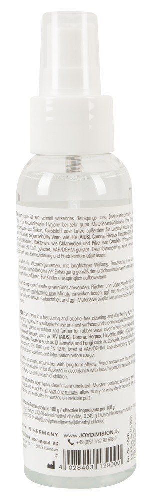 Joydivision ŚRODEK DO CZYSZCZENIA CLEAN'N'SAFE 100 ML