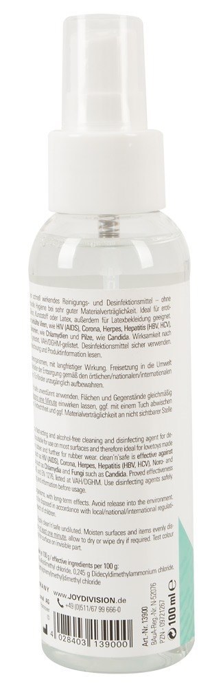 Joydivision ŚRODEK DO CZYSZCZENIA CLEAN'N'SAFE 100 ML