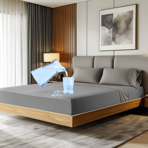 Ochronne prześcieradło z gumką SMARTCEL/160x200/szary 21