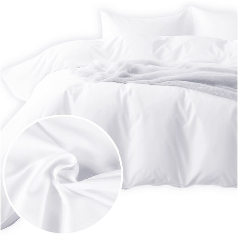 Pościel satyna bawełniana BIAŁY 603/160x200