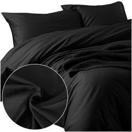 Pościel satyna bawełniana CZARNY 04000966/140x200+1posz.70x80