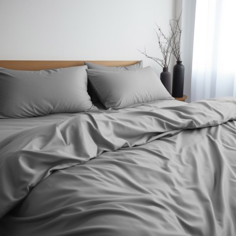 Pościel satyna bawełniana POPIEL 024/160x200