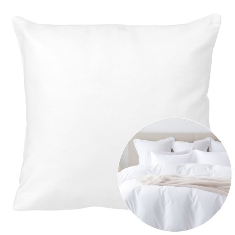 Poszewka satyna bawełna biały 603/40x40.