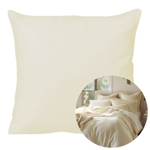 Poszewka satyna bawełna krem 155/40x40.