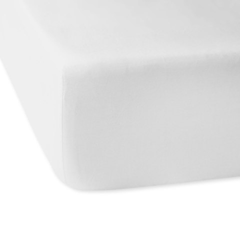 Prześcieradło satyna bawełniana z gumką biały 603/200x220