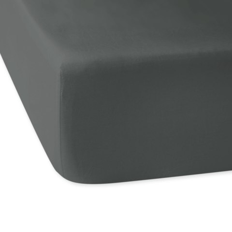 Prześcieradło satyna bawełniana z gumką j.szary 037/140x200