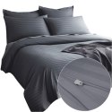 Pościel satyna bawełniana CIZGILI ANTHRACITE/220X200 EXCLUSIVE