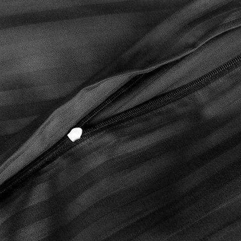Pościel satyna bawełniana CIZGILI BLACK/140x200+1posz. 70x80 EXCLUSIVE