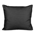 Poszewka satyna bawełna CIZGILI BLACK/70x80.