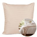 Poszewka satyna bawełna CIZGILI CAPUCCINO/40x40.