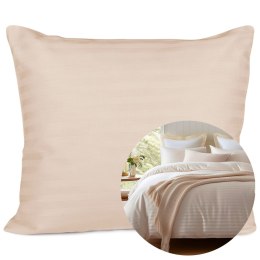 Poszewka satyna bawełna CIZGILI CAPUCCINO/70x80.