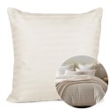 Poszewka satyna bawełna CIZGILI CREAM/40x40.