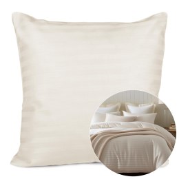Poszewka satyna bawełna CIZGILI CREAM/40x40.