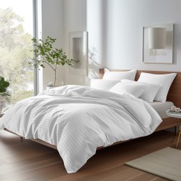 Poszewka satyna bawełna CIZGILI WHITE/50x60.