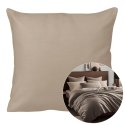 Poszewka satyna bawełna ciemny beż 041/40x40.