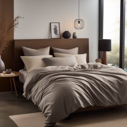 Poszewka satyna bawełna ciemny beż 041/40x40.