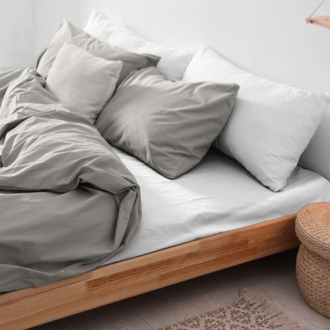 Prześcieradło flanela z gumką BIAŁY/160x200