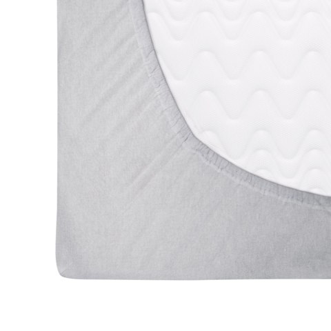 Prześcieradło flanela z gumką POPIEL/160x200