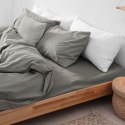 Prześcieradło flanela z gumką SZARY/220x200