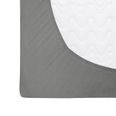 Prześcieradło flanela z gumką SZARY/90x200